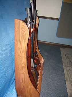 Solid Oak Hand Construction on the Gun Rack