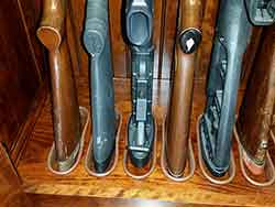 Premium Rolled Leather Gun Butt Rests