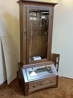 Complete Three Gun Cabinet and Pistol Display Base