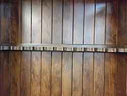 Premium leather providing a soft display surface for long guns.