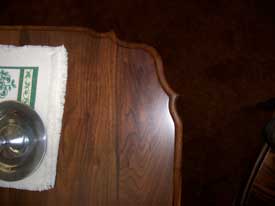 natural Walnut Scalloped Edge Table